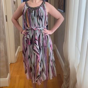 Badgley Mischka high low summer dress